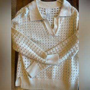 Joie v neck collared sweater